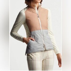 Peter Millar Madeline Hybrid Jacket | Camel/British Grey | M | NWT